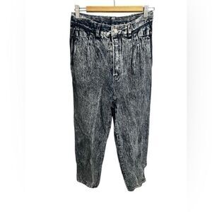 Vintage Margo club women jeans acid wash dark blue small 80s